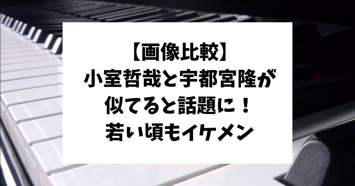 小室哲哉　似てる　宇都宮隆　若い頃